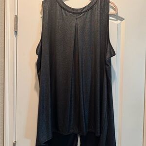 Worthington Black Asymmetrical Sleeveless Tank Top